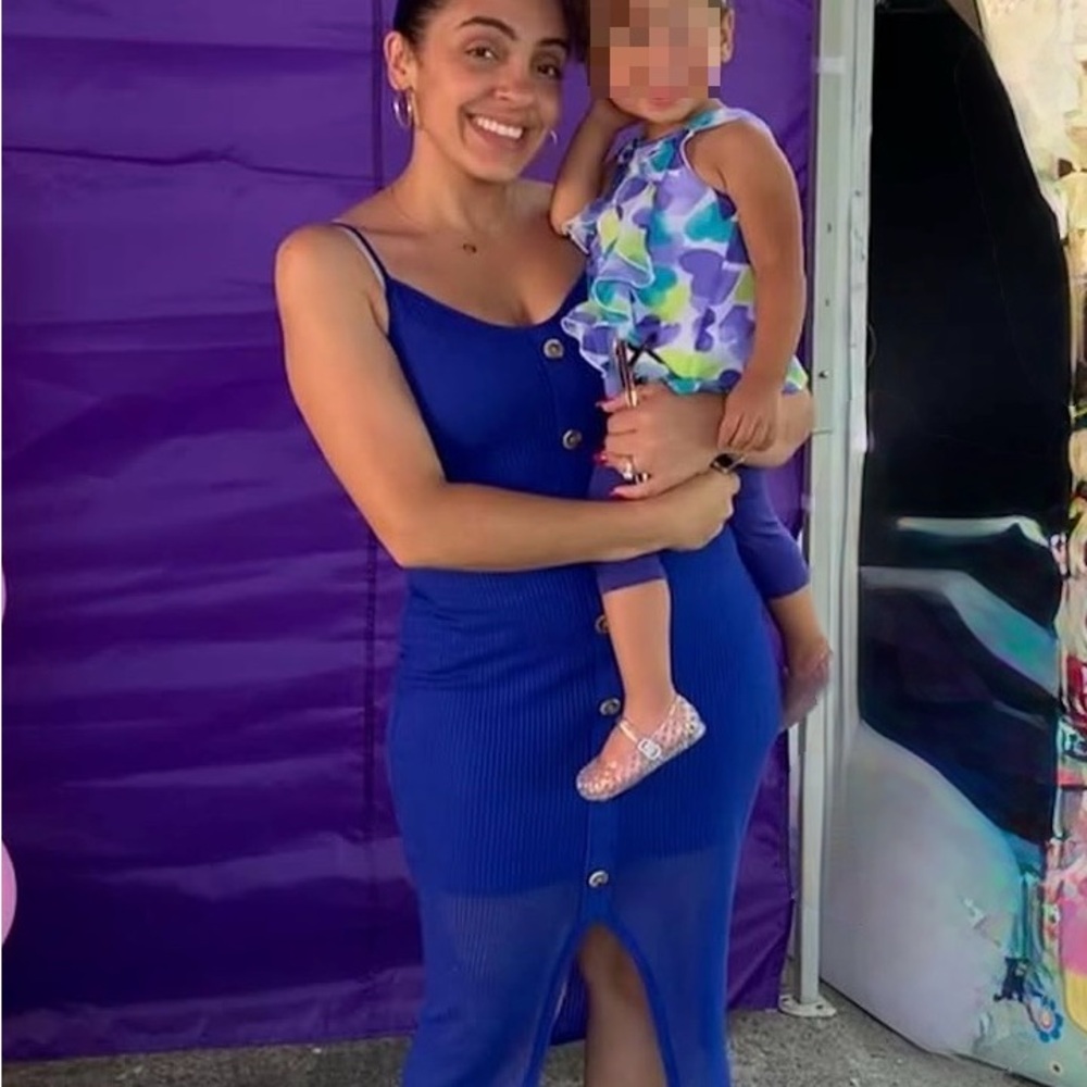 Express Blue Midi Dress